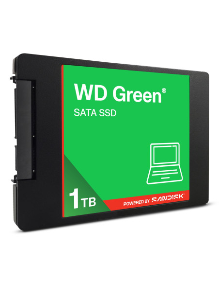 SSD, SANDISK, Green, POWERED BY SANDISK, 1000 GB, Serial ATA III, Read speed 545 MB/s, 2.5", WDS100T5G0A-00CPT0