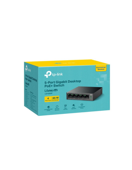 Switch, TP-LINK, LS105GP, PoE+ ports 4, LS105GP