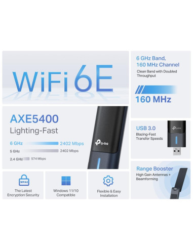 WRL ADAPTER 5400MBPS WI-FI 6E/ARCHER TXE70UH TP-LINK