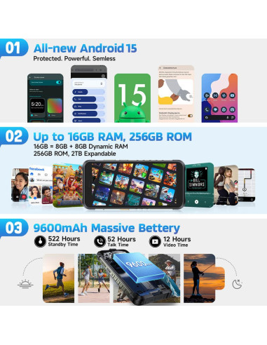 MOBILE PHONE RUGKING/8/256GB ULEFONE