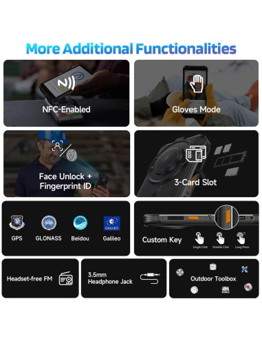 MOBILE PHONE RUGKING/8/256GB ULEFONE