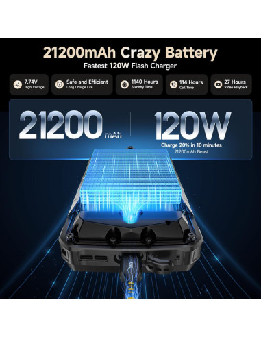 MOBILE PHONE ARMOR 29 ULTRA/16GB/1TB MARVEL BLACK ULEFONE