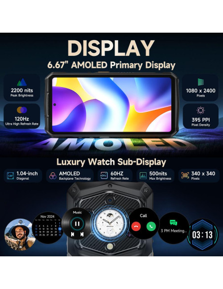 MOBILE PHONE ARMOR 29 ULTRA/16GB/1TB MARVEL BLACK ULEFONE