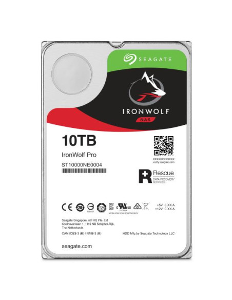 HDD, SEAGATE, IronWolf Pro, 10TB, SATA, 256 MB, 7200 rpm, 3,5", ST10000NT001