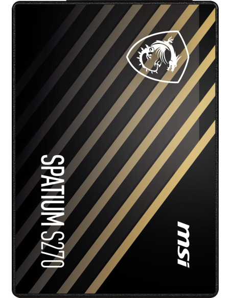 SSD, MSI, SPATIUM S270, 480GB, SATA, 3D NAND, Write speed 450 MBytes/sec, Read speed 500 MBytes/sec, 2,5", TBW 250 TB, MTBF 200
