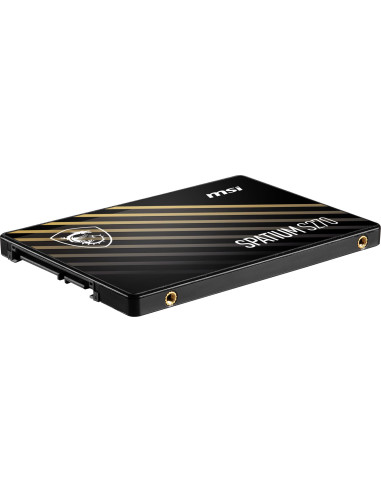 SSD, MSI, SPATIUM S270, 480GB, SATA, 3D NAND, Write speed 450 MBytes/sec, Read speed 500 MBytes/sec, 2,5", TBW 250 TB, MTBF 200