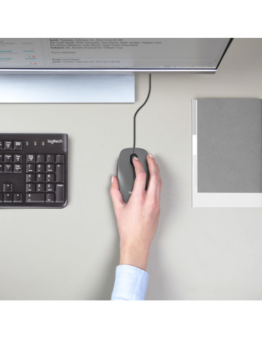 MOUSE USB OPTICAL M100/BLACK 910-006652 LOGITECH