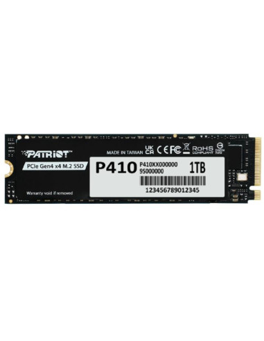SSD, PATRIOT, 320xTBW rating, NVMe Yes, PCI Express, M.2, 1000 GB, P410P1TBM28H