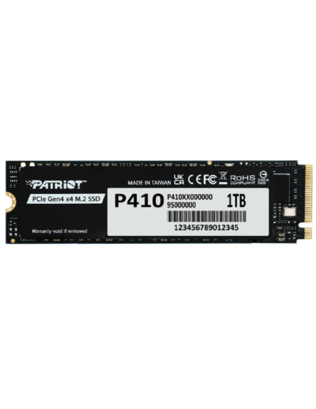 SSD, PATRIOT, 320xTBW rating, NVMe Yes, PCI Express, M.2, 1000 GB, P410P1TBM28H