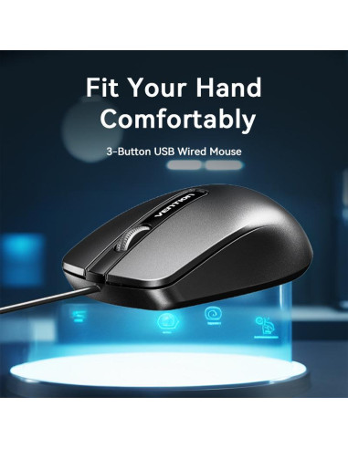 MOUSE USB OPTICAL BLACK/KTABG VENTION