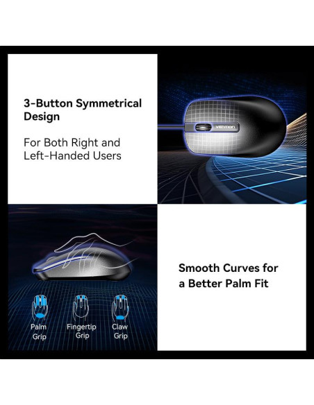 MOUSE USB OPTICAL BLACK/KTABG VENTION