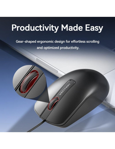 MOUSE USB OPTICAL BLACK/KTABG VENTION