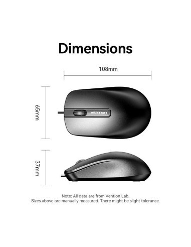 MOUSE USB OPTICAL BLACK/KTABG VENTION
