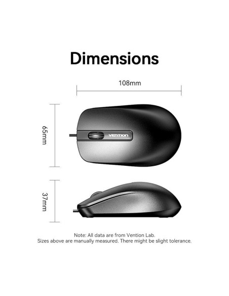 MOUSE USB OPTICAL BLACK/KTABG VENTION