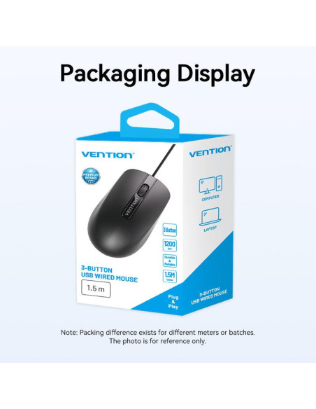 MOUSE USB OPTICAL BLACK/KTABG VENTION