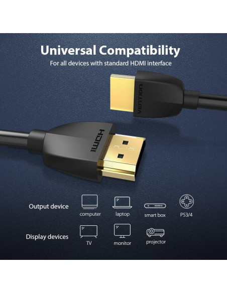 CABLE HDMI 2M/BLACK AAIBH VENTION