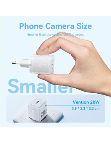 MOBILE CHARGER WALL USB-C/20W TZ-FEPW0-EU-01 VENTION