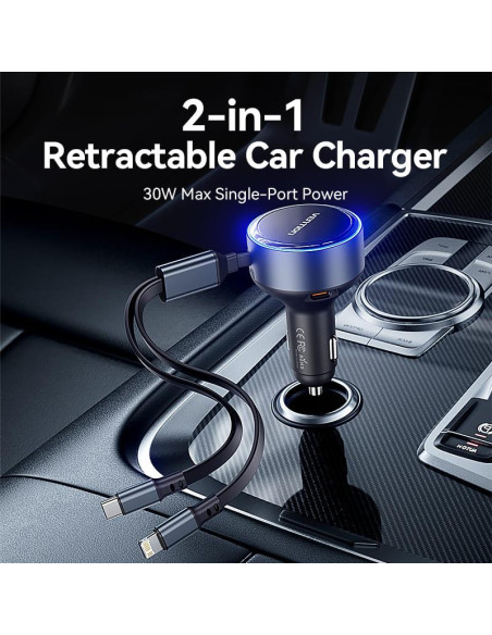 MOBILE CHARGER CAR USB/3P BLACK FFOB0 VENTION