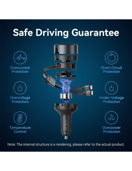 MOBILE CHARGER CAR USB/3P BLACK FFOB0 VENTION