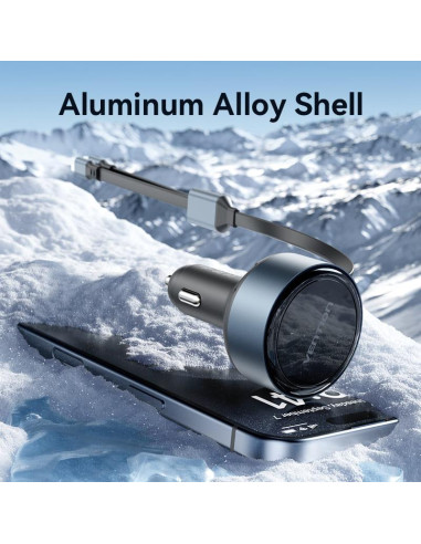 MOBILE CHARGER CAR USB/3P BLACK FFOB0 VENTION