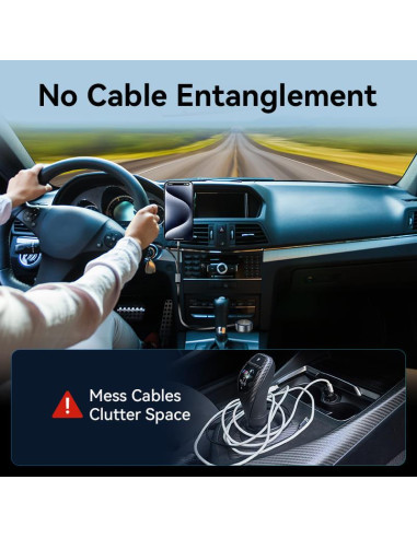 MOBILE CHARGER CAR USB/3P BLACK FFOB0 VENTION