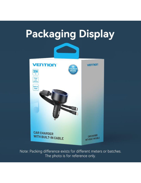 MOBILE CHARGER CAR USB/3P BLACK FFOB0 VENTION