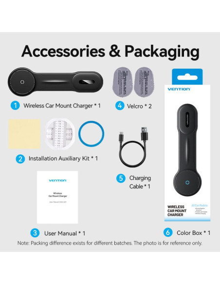 MOBILE CHARGER CAR MAGNETIC/WRL BLACK KSJB0 VENTION