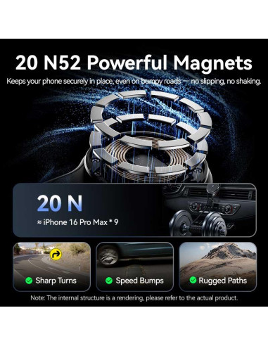 MOBILE CHARGER CAR MAGNETIC/WRL BLACK KSJB0 VENTION