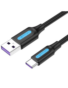 CABLE USB-C TO USB2.0/1M PVC BLACK CORBF VENTION