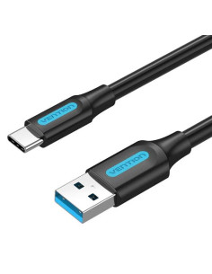 CABLE USB3.0 TO USB-C MALE/2M BLACK COZBH VENTION