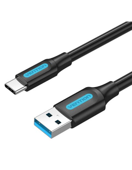CABLE USB3.0 TO USB-C MALE/2M BLACK COZBH VENTION