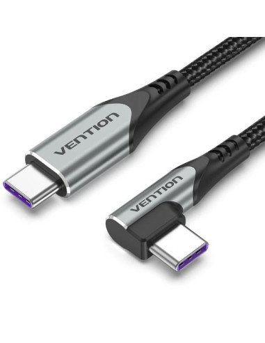 CABLE USB-C TO USB-C R.ANGLE/1M GRAY TAKHF VENTION