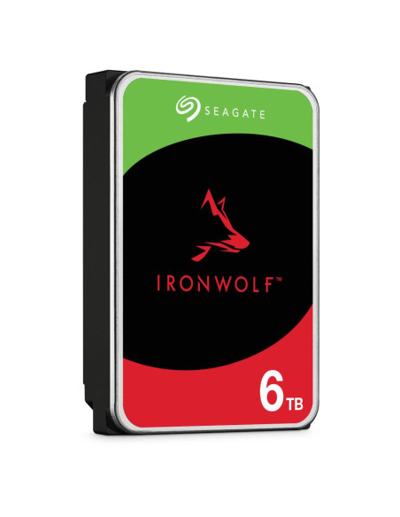 HDD, SEAGATE, IronWolf, 6TB, SATA, 256 MB, 5400 rpm, Discs/Heads 4/8, 3,5", ST6000VN006