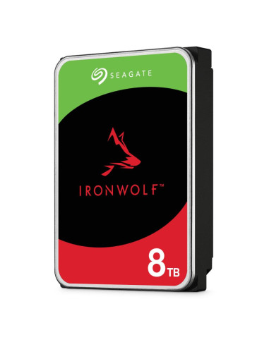 HDD, SEAGATE, IronWolf, 8TB, SATA 3.0, 256 MB, 7200 rpm, Discs/Heads 5/10, 3,5", ST8000VN004