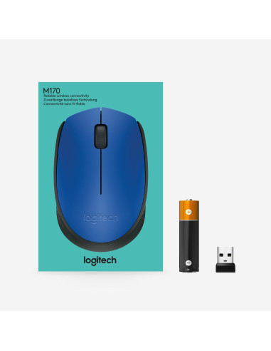 MOUSE USB OPTICAL WRL M171/BLUE 910-004640 LOGITECH