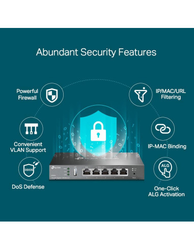 NET ROUTER 1000M 5P VPN/OMADA ER605 TP-LINK