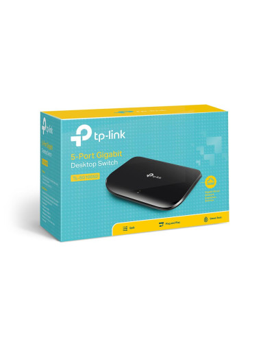 Switch, TP-LINK, 5x10Base-T / 100Base-TX / 1000Base-T, 1, TL-SG1005D
