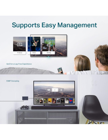 Switch, TP-LINK, 5x10Base-T / 100Base-TX / 1000Base-T, TL-SG105E