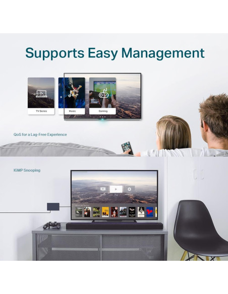 Switch, TP-LINK, 5x10Base-T / 100Base-TX / 1000Base-T, TL-SG105E