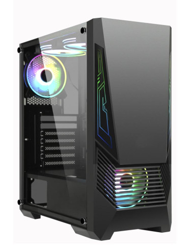 Case, GOLDEN TIGER, Supported motherboard form factors ATX/micro ATX, Black, Midi Tower, Buffalo M730i, BUFFALOM730I