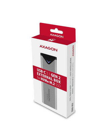 SSD ACC ENCLOSURE M.2 NVME/USB-C EEM2-UG2 AXAGON