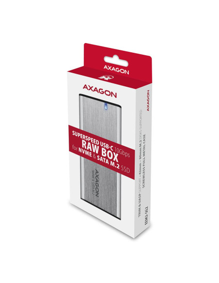 SSD ACC ENCLOSURE M.2 NVME/SATA USB-C EEM2-SG2 AXAGON