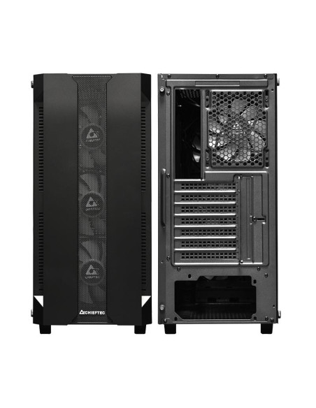 Case, CHIEFTEC, HUNTER, MidiTower, Not included, ATX, MiniITX, Colour Black, GS-01B-OP