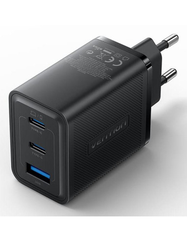 MOBILE CHARGER WALL 65W USB/3P BLACK FERB0-EU VENTION