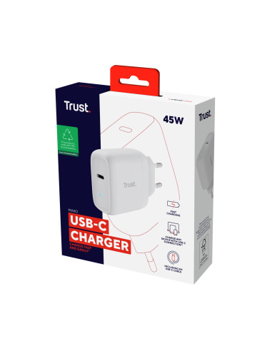 MOBILE CHARGER WALL MAXO 45W/USB-C 25138 TRUST