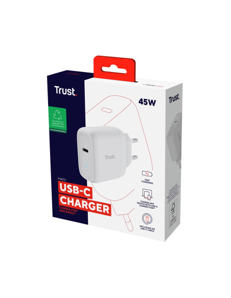 MOBILE CHARGER WALL MAXO 45W/USB-C 25138 TRUST