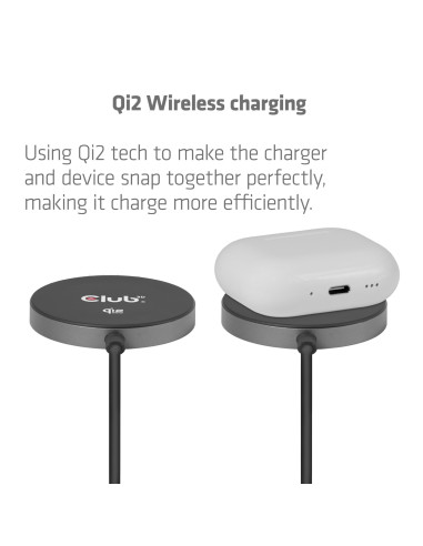 MOBILE CHARGER QI2 MAGSAFE/25W BLACK CAC-3027 CLUB3D