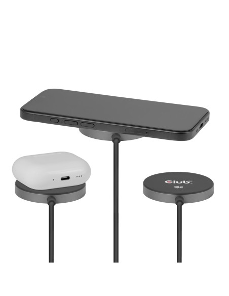 MOBILE CHARGER QI2 MAGSAFE/25W BLACK CAC-3027 CLUB3D