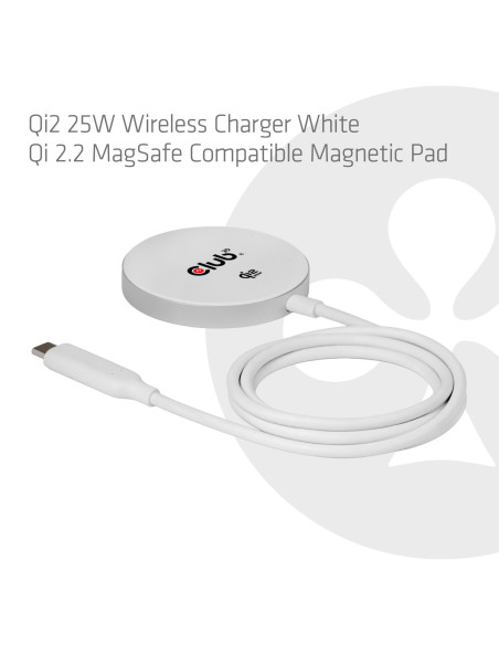 MOBILE CHARGER QI2 MAGSAFE/25W WH CAC-3026 CLUB3D