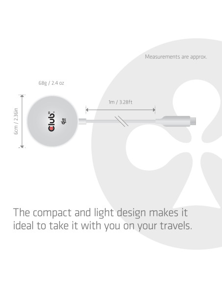 MOBILE CHARGER QI2 MAGSAFE/25W WH CAC-3026 CLUB3D